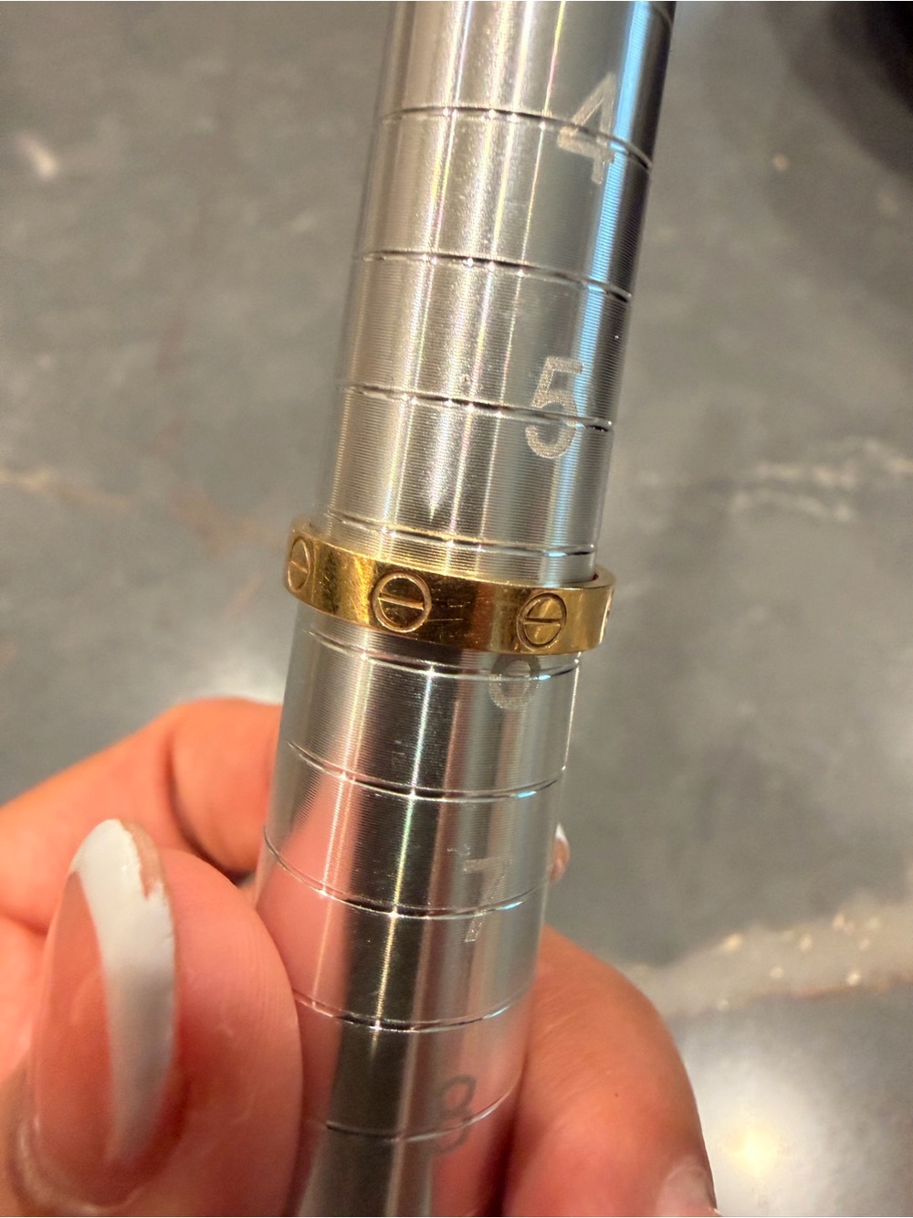Cartier Yellow Gold Love Band with Screw Motif - Small - Picture 8 of 8